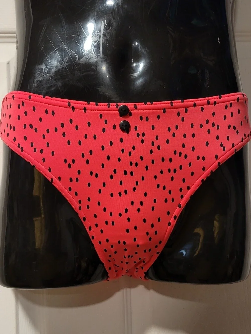 Freya Black Halter Bikini Top with Red Printed Bottom